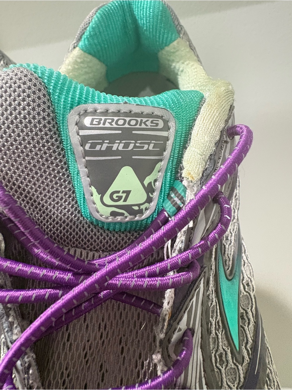 Brooks Women's Running Shoes - Gray with Teal & Purple - Picture 2 of 6